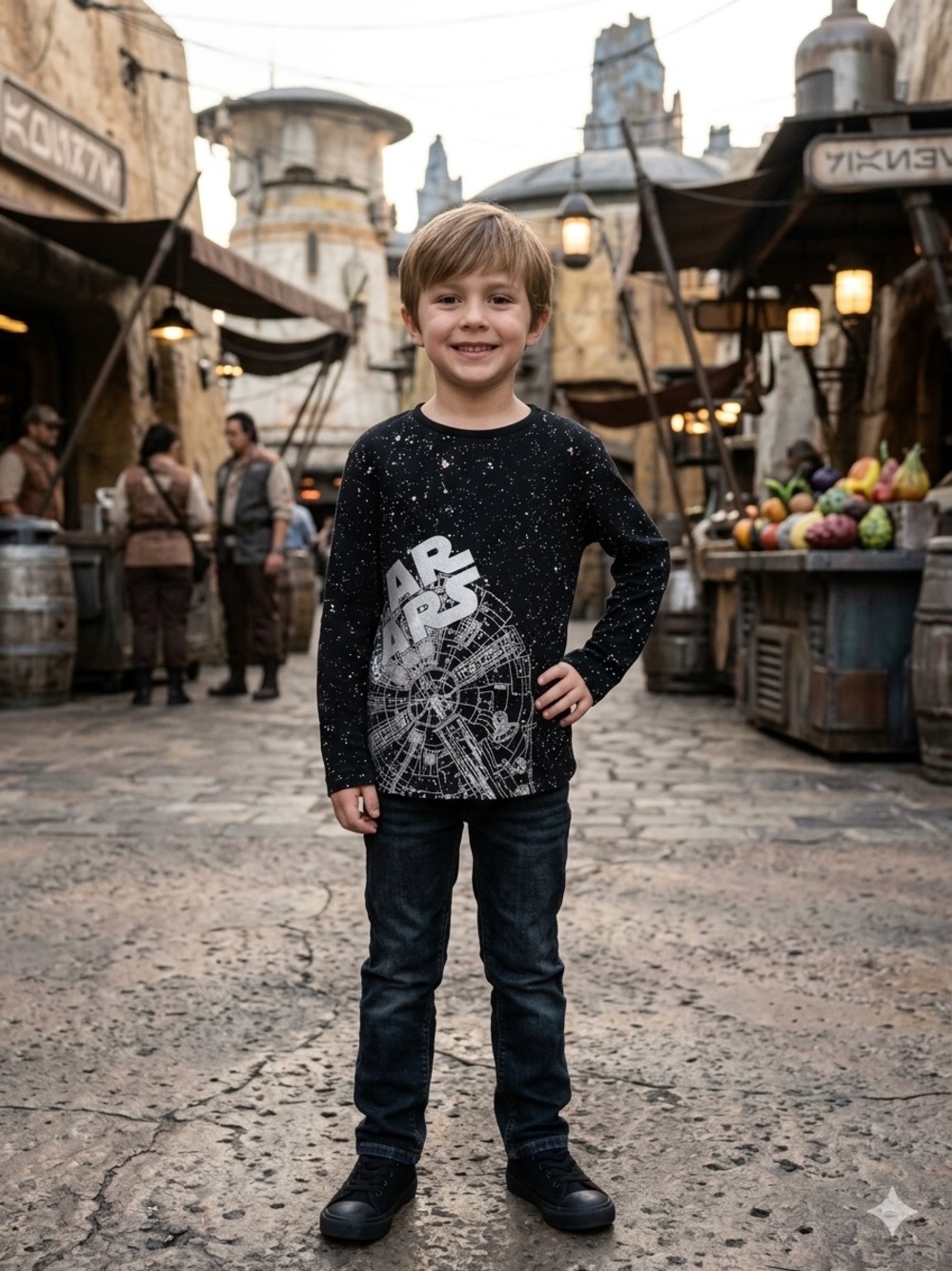 Next Boys Star Wars Millennium Falcon Graphic Tee Shirt 6Y VGUC